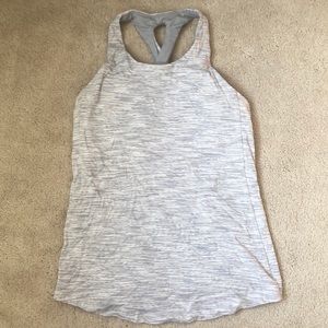 Lululemon gray striped tank